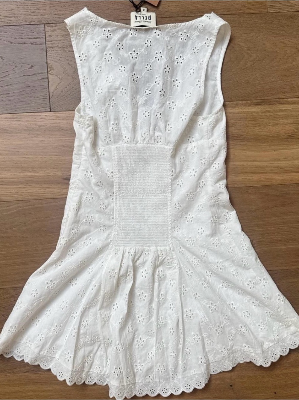 NEW: Frankie's Bikinis × Bella Hadid Farm White Mini Dress. M - Picture 5 of 5